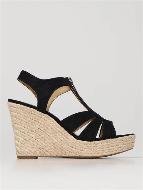 michael kors black weges|Michael Kors denim wedge sandals.